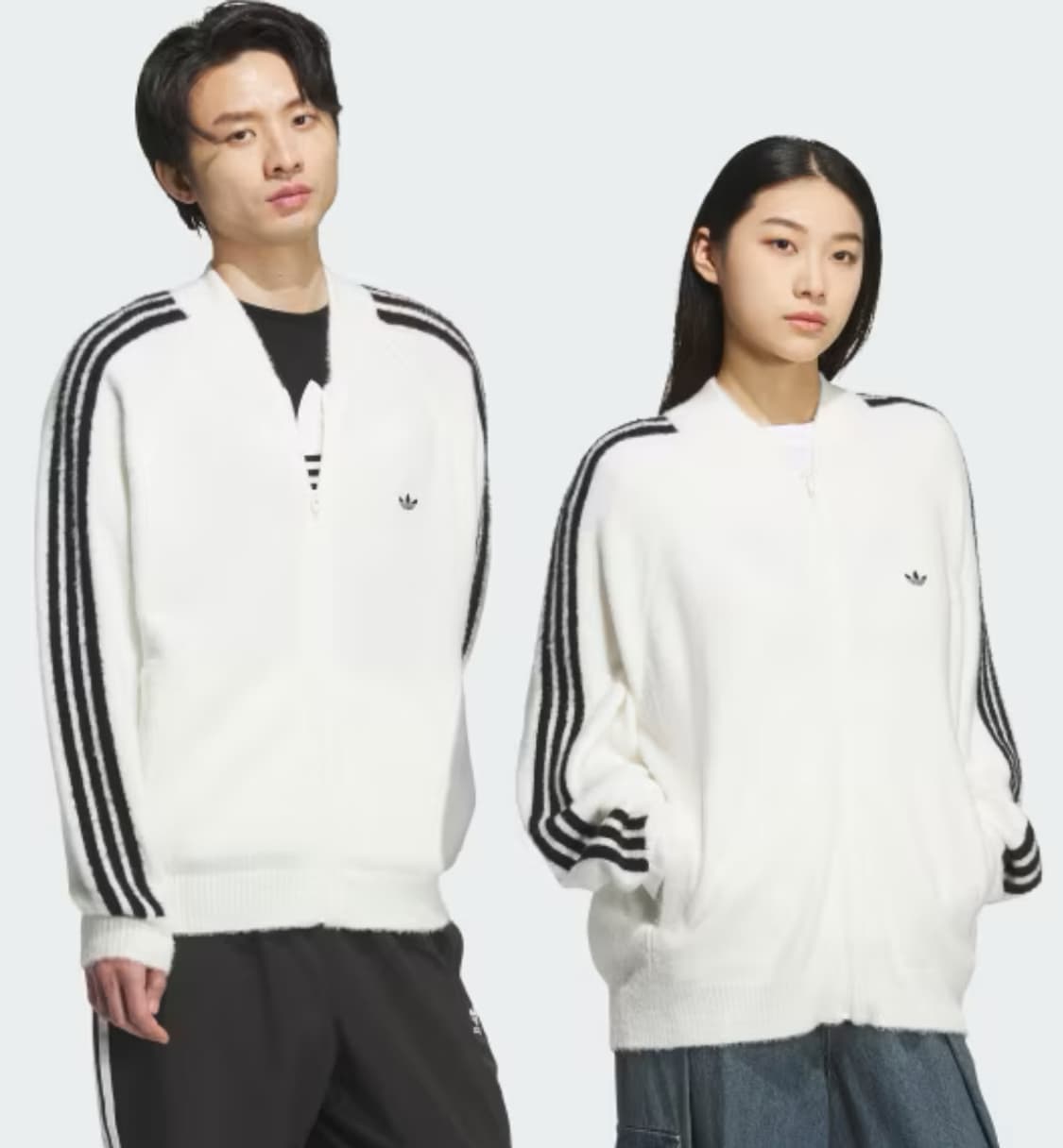 아디다스 흰검 뽀실이 니트 트랙탑 집업 상품이미지2