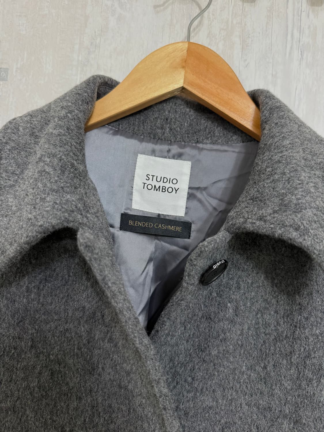 여성 80-160 S / 스튜디오 톰보이 와이드 오버핏 캐시미어  코트 상품이미지3