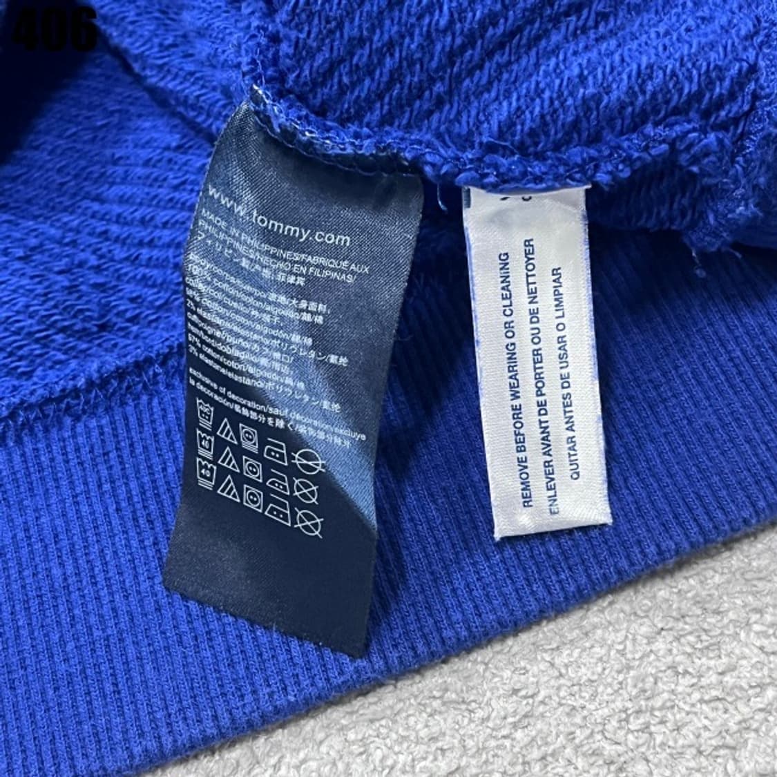 타미힐피거 블루 하프 집업 상품이미지3