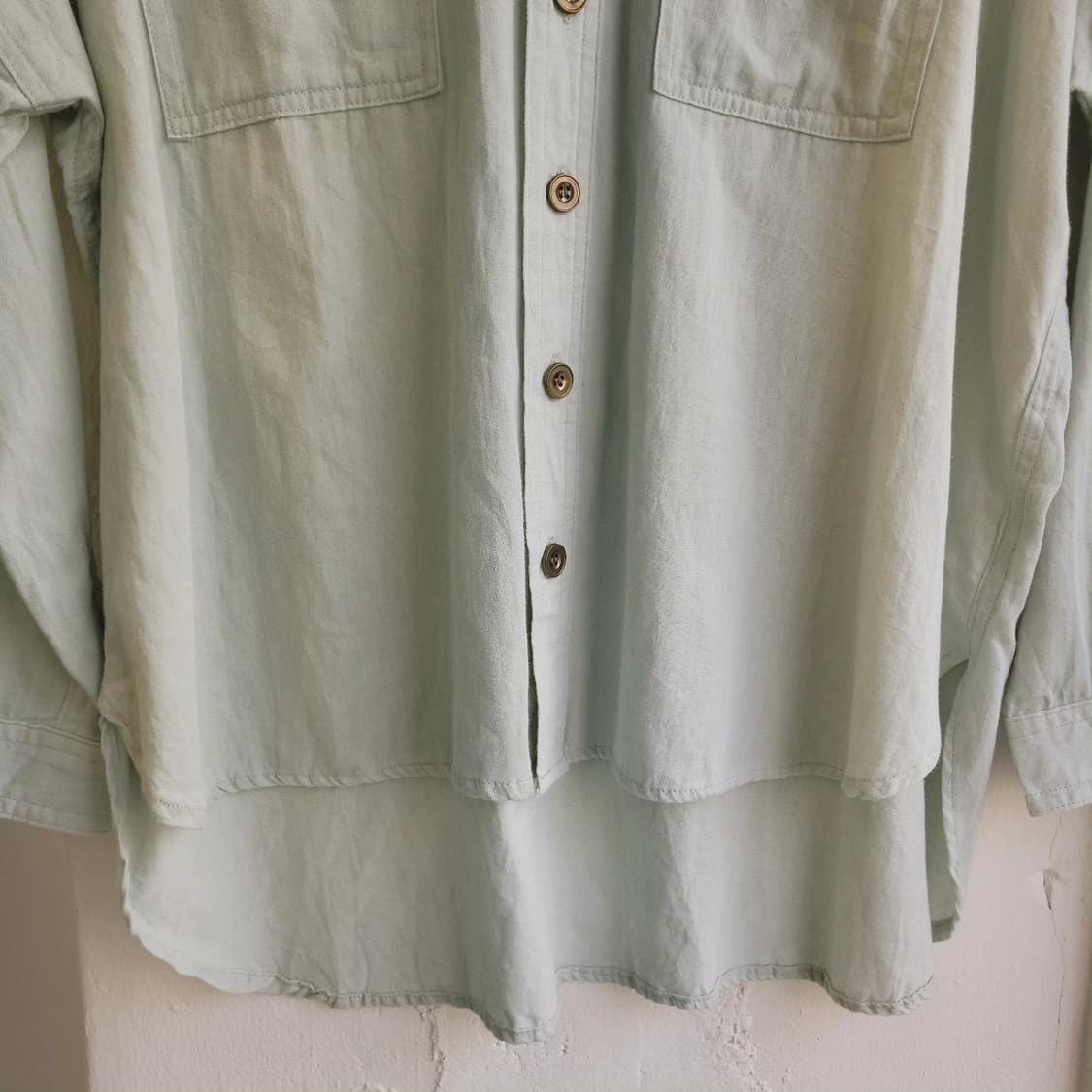Murua 민트그린 브론즈버튼 셔츠 상품이미지4