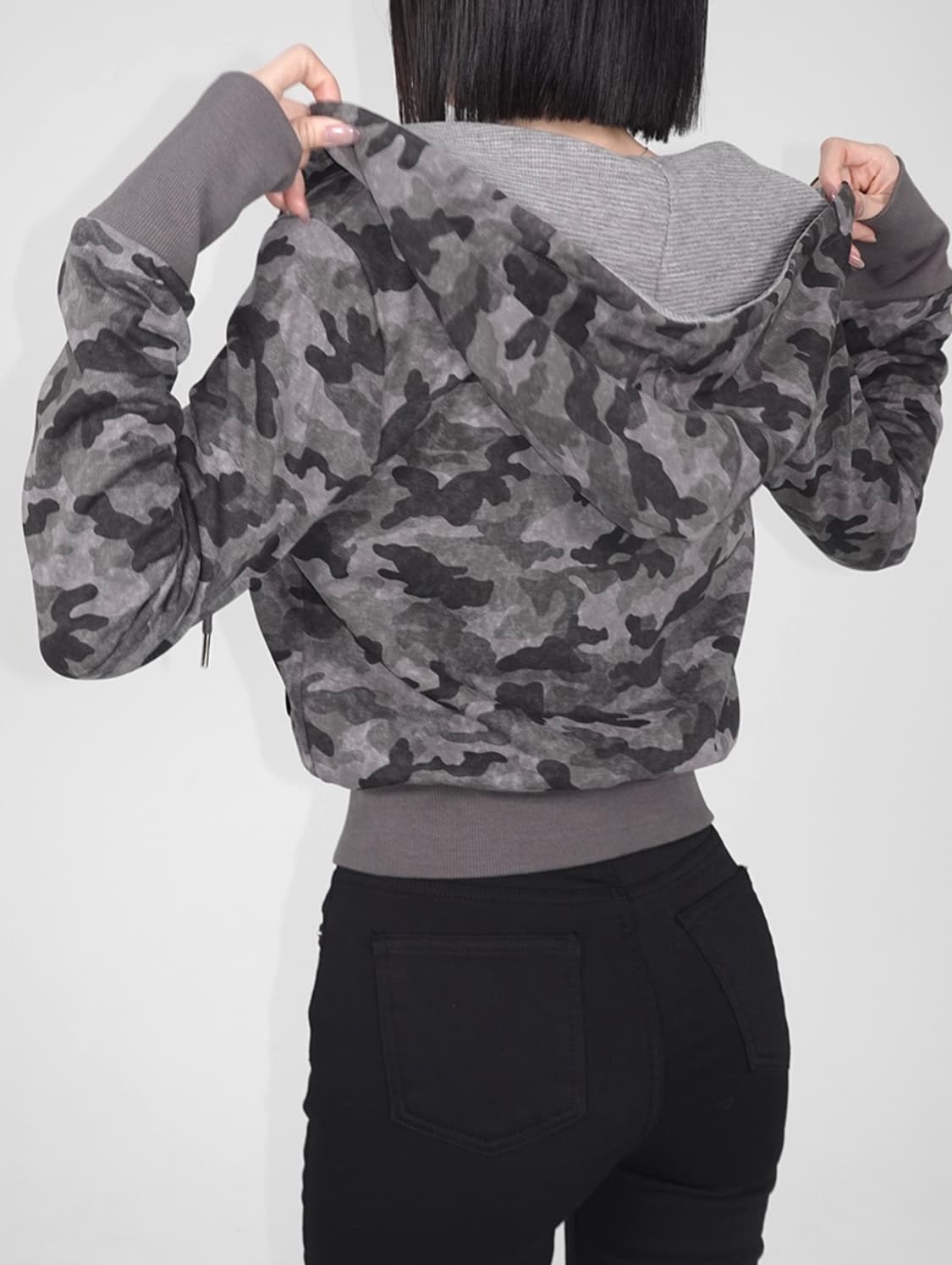 (새상품) 페일제이드 카모 와플 후드집업 챠콜 차콜 상품이미지4