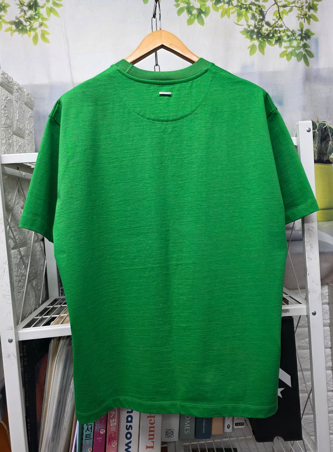 솔리드옴므 남성반팔티 100 그린 오버핏 포켓 반팔티셔츠 MM75 상품이미지4