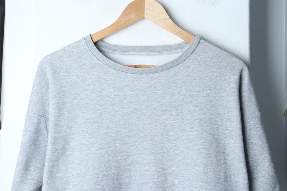 (2XL) 언코티드 반팔 티셔츠 빅사이즈 그레이 무지-H31016 상품이미지3