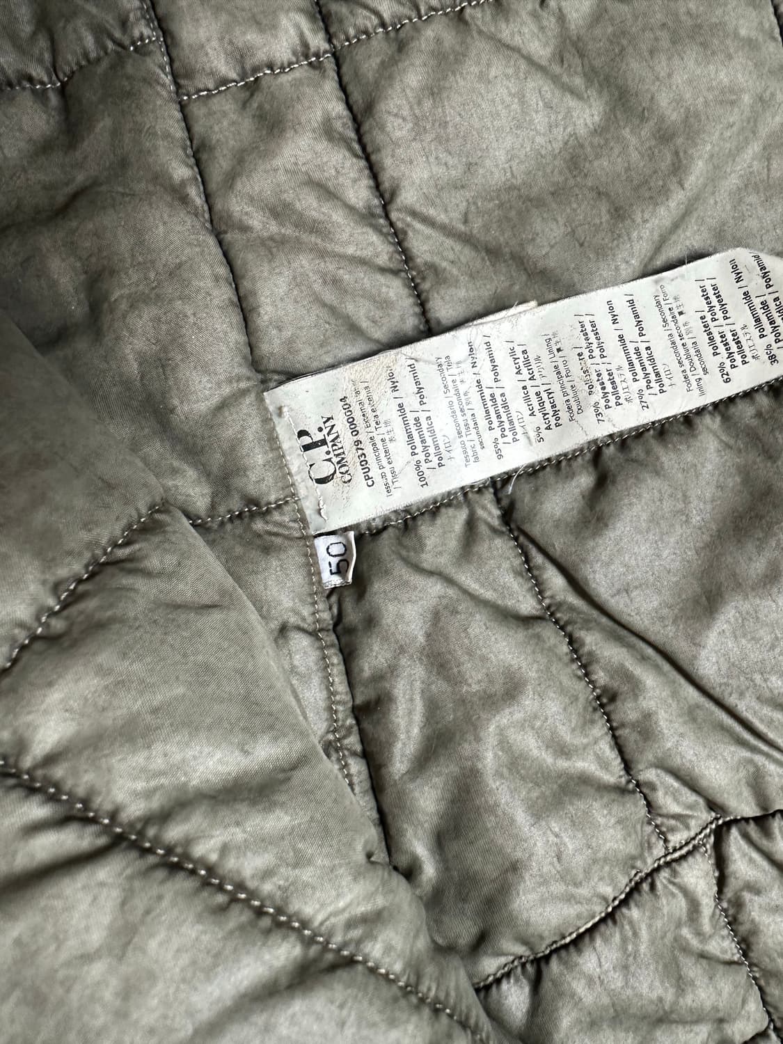 CP 컴퍼니 고글 패딩 자켓 카키 100 상품이미지8