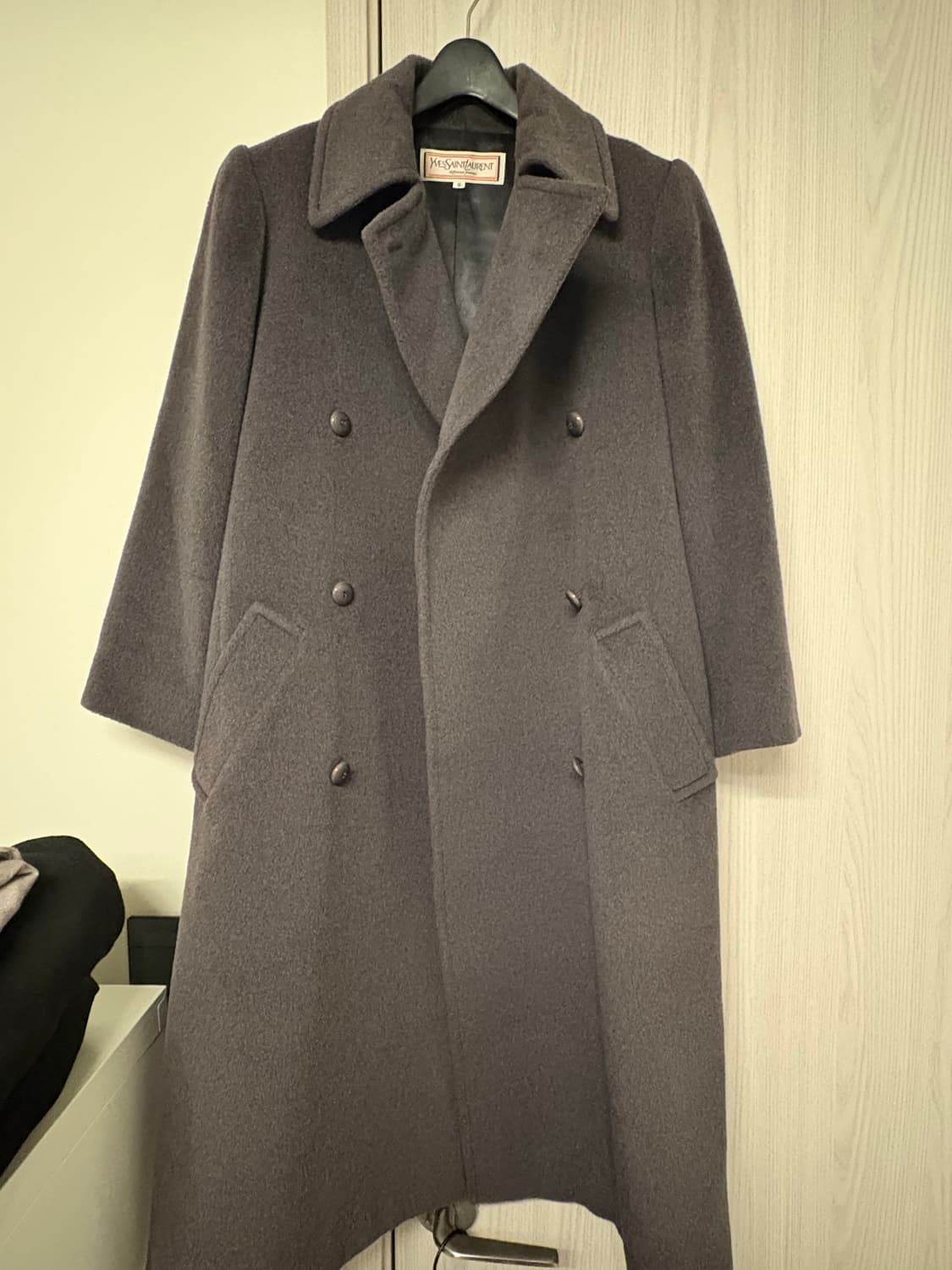 생로랑 울 더블 코트 상품이미지3