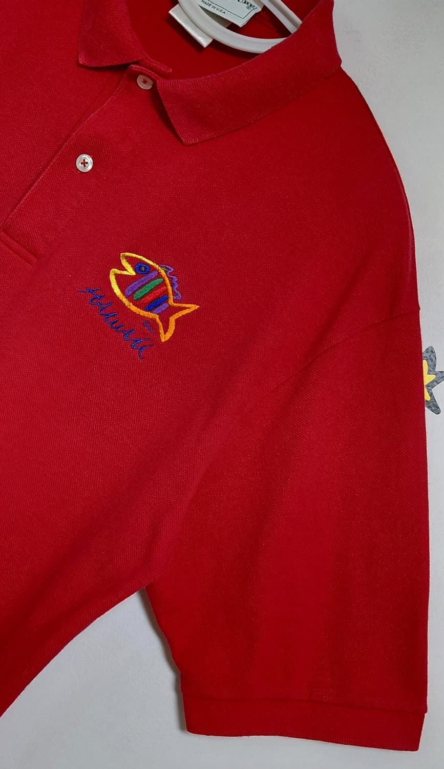 [L] 90s SGT. LEISURE 자수 카라티 Made in USA 상품이미지4