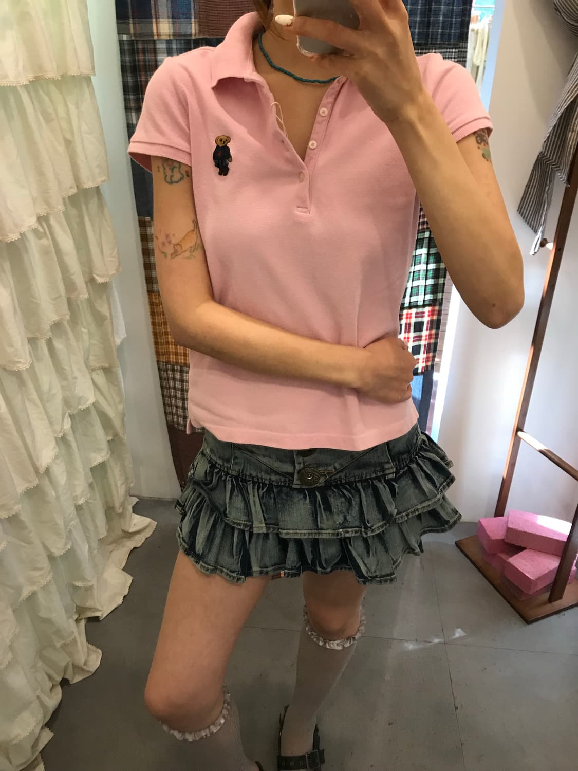 폴로 핑크 베어 카라티 상품이미지5