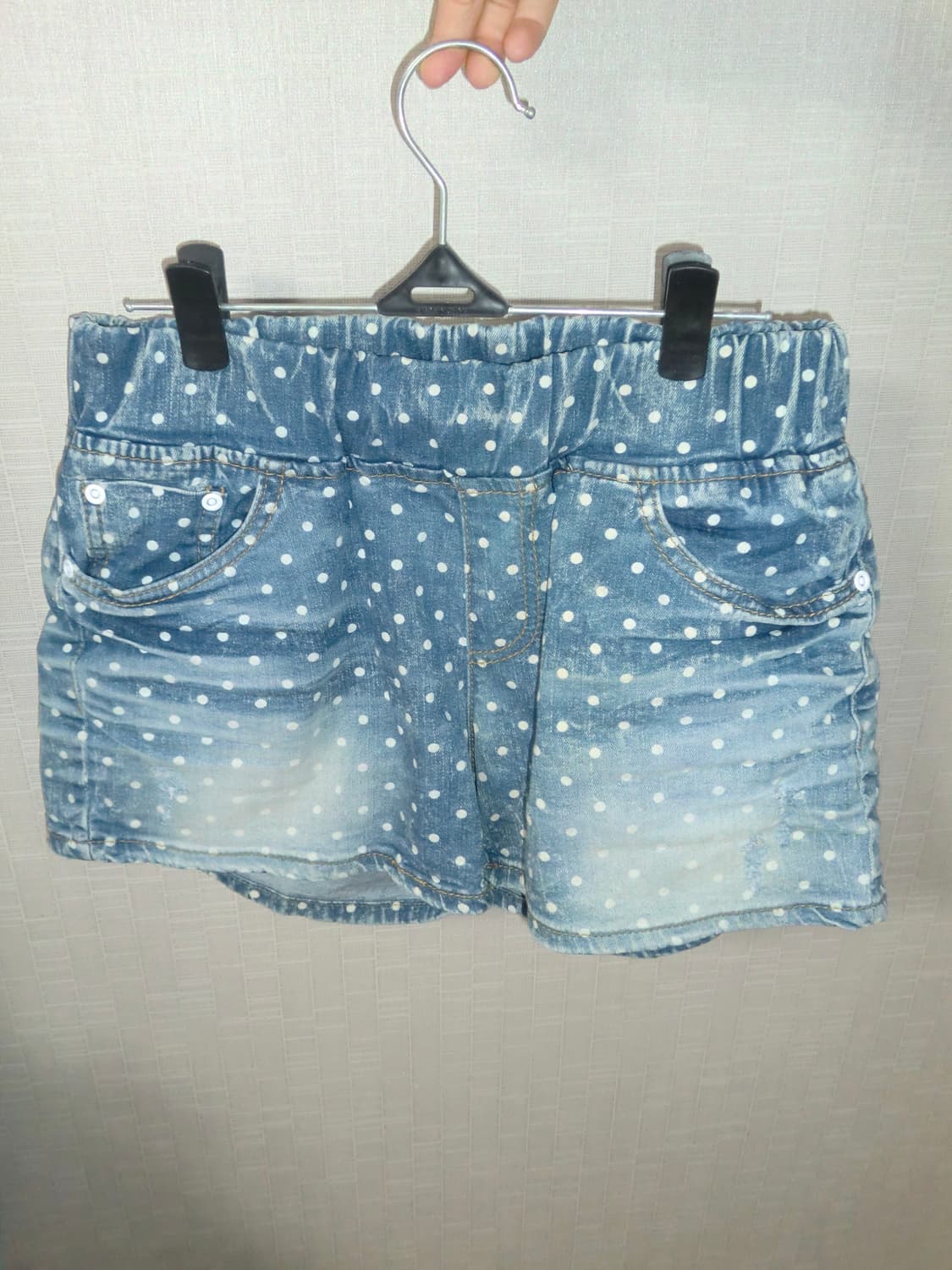 도트 숏팬츠 청반바지 빈티지 펑크 하라주쿠 니혼진 모리걸  상품이미지1