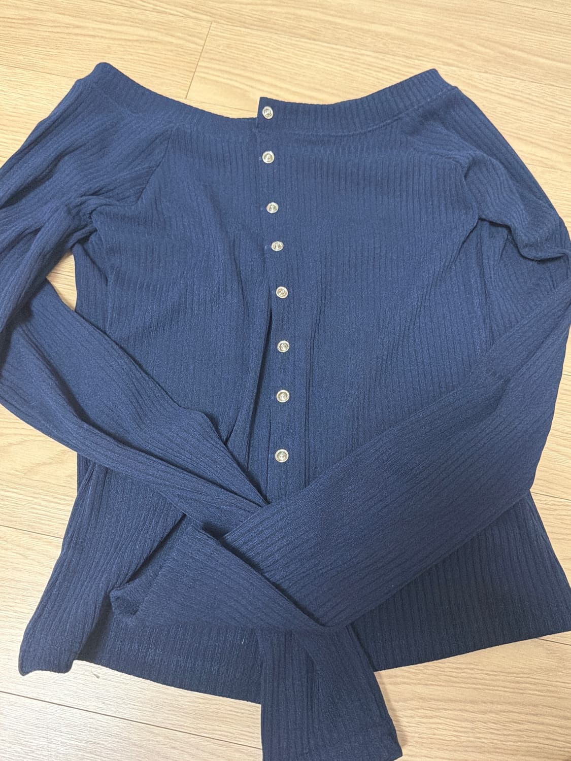 프롬뮤즈 raglan snap button cardigan 상품이미지3