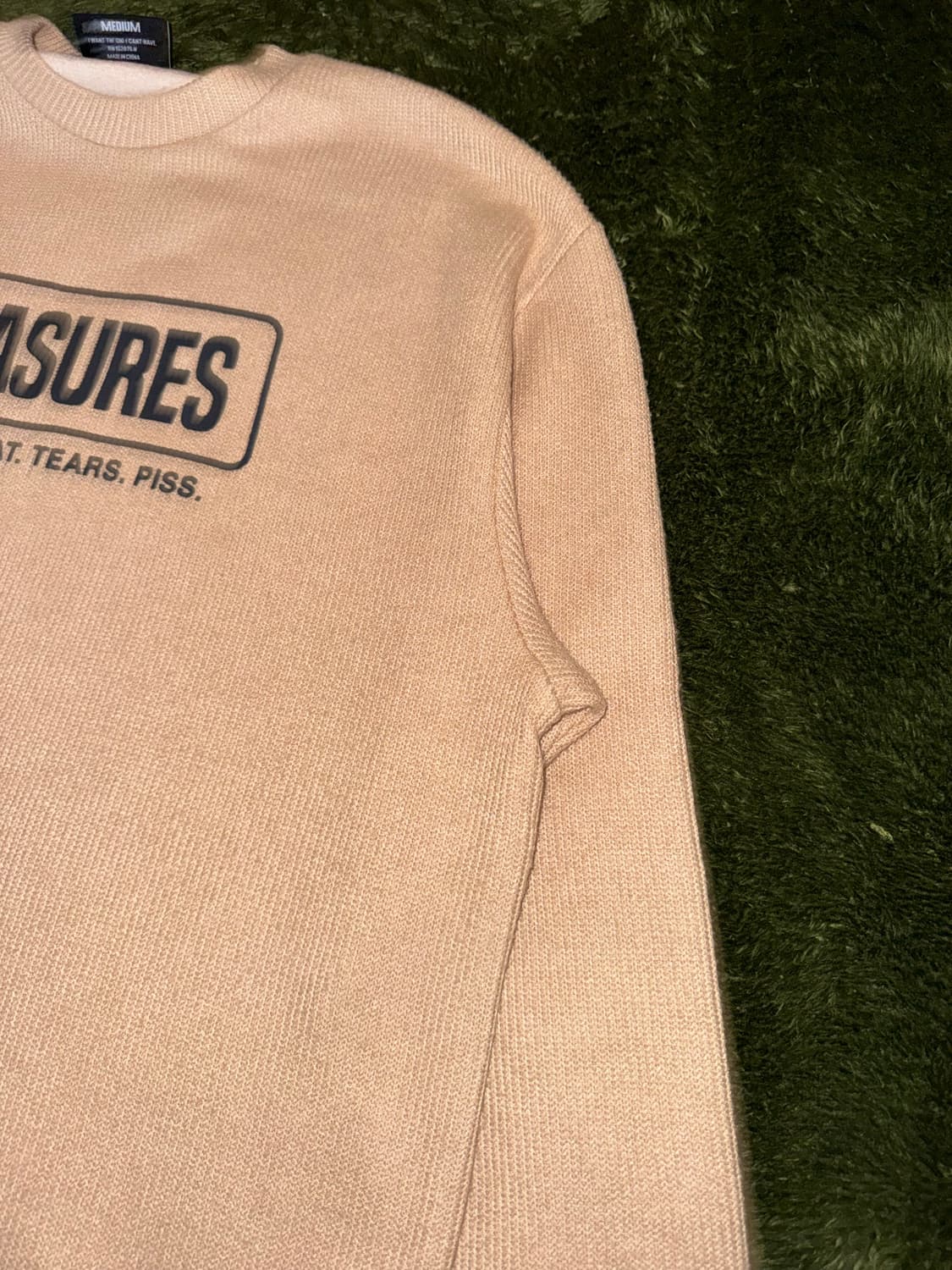 [M] Pleasures 플레져스 프레스노 크랙 로고 릴렉스핏 니트 상품이미지5