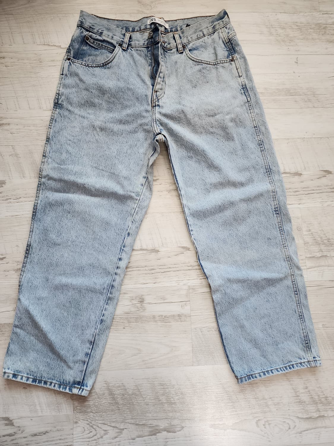 ZARA 자라 연청 데님 팬츠 팜. USA34(32~33)인치 청바지 상품이미지1