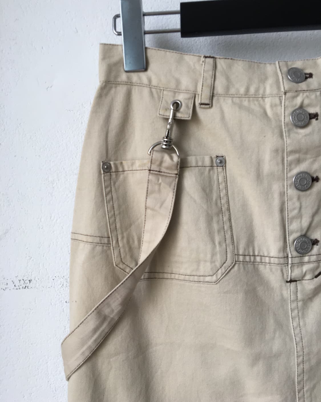 Suspender pocket point midi skirt 상품이미지2