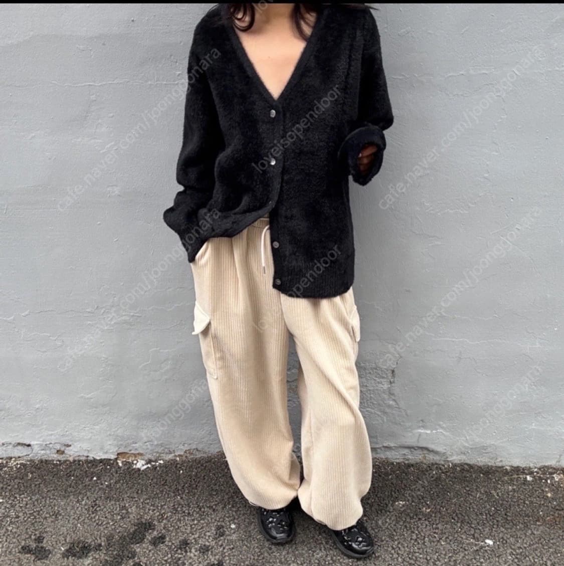 샹스마켓 루즈핏 파스텔 퍼 가디건 상품이미지1