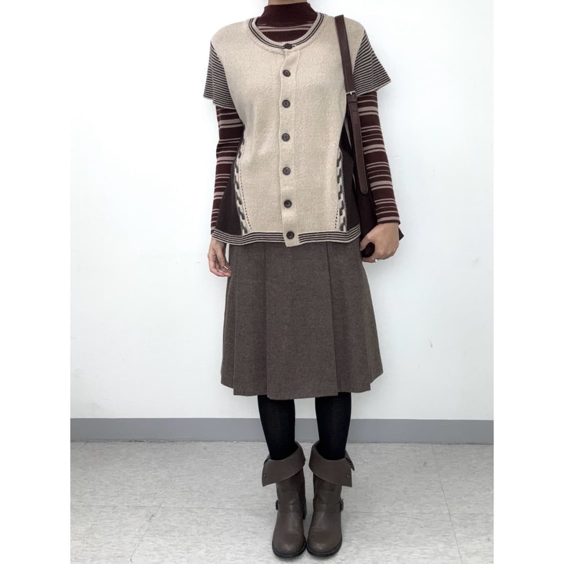 빈티지 브라운 롱슬리브 이너 상품이미지4