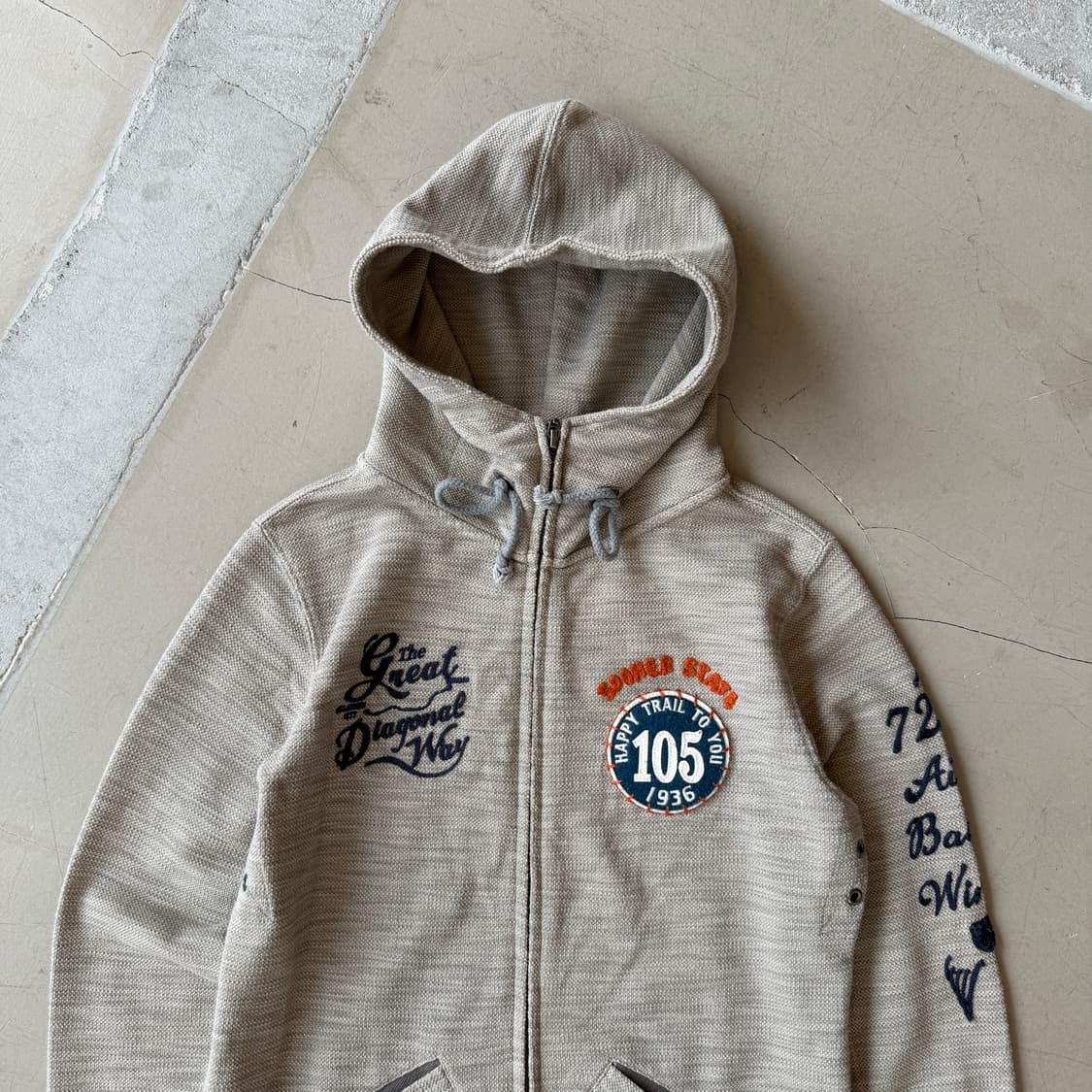 아비렉스 엠브로이드 후드 집업 상품이미지3