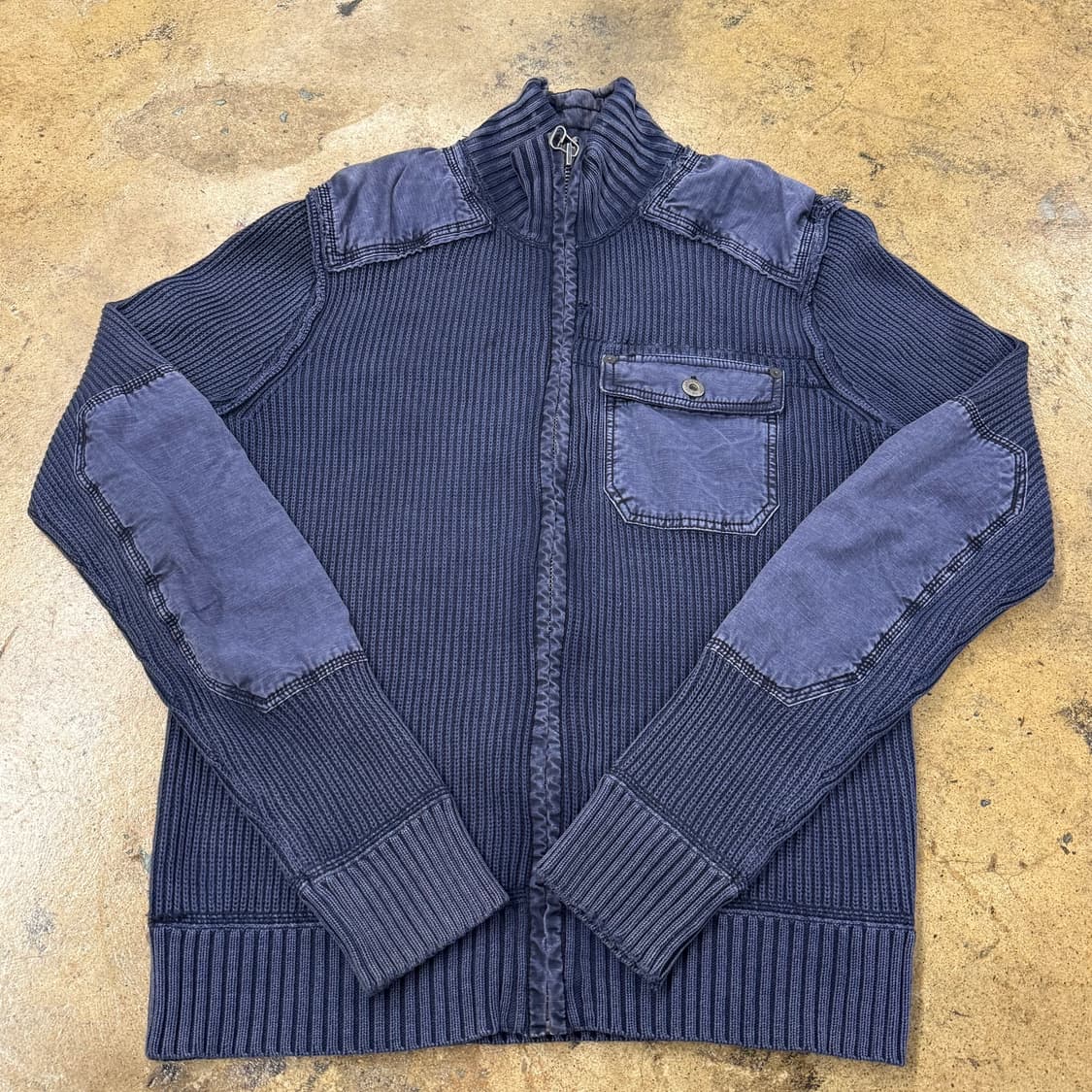 폴로 진스 빈티지 데님 니트 집업  상품이미지2