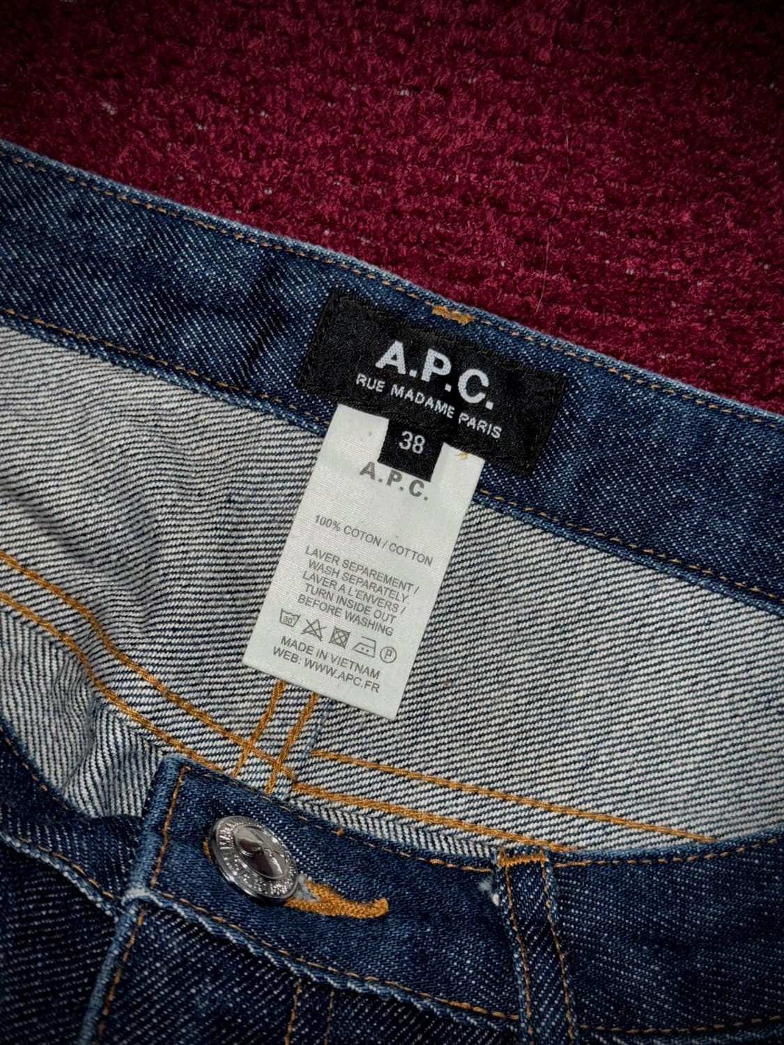 아페쎄(A.P.C.) 미니주페 생지 데님 스커트 38 상품이미지7