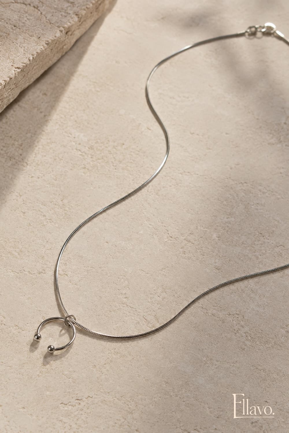 Ellavo Halo Drop Silver Chain 상품이미지4