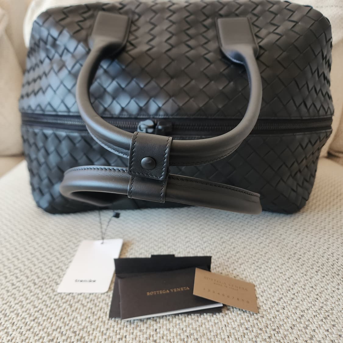 초민트급 보테가베네타 599652 인트레치아토 토트 더플 보스턴백 상품이미지8
