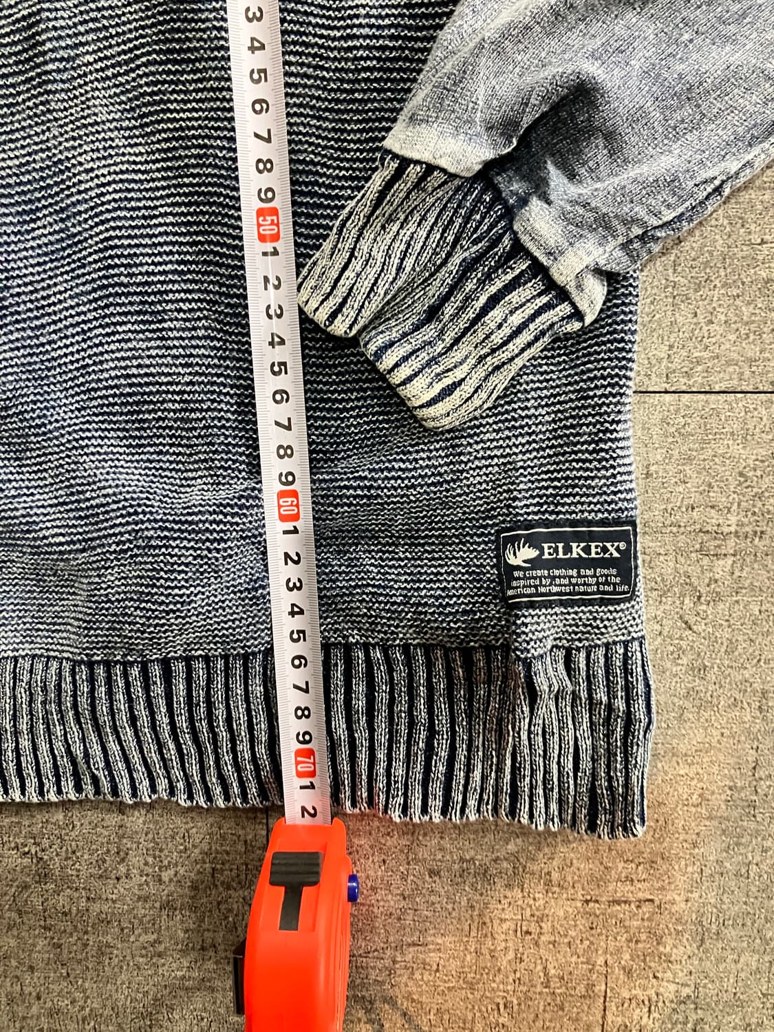 일본빈티지 Elkex 올드스쿨스트릿 데님니트스웨터 상품이미지3