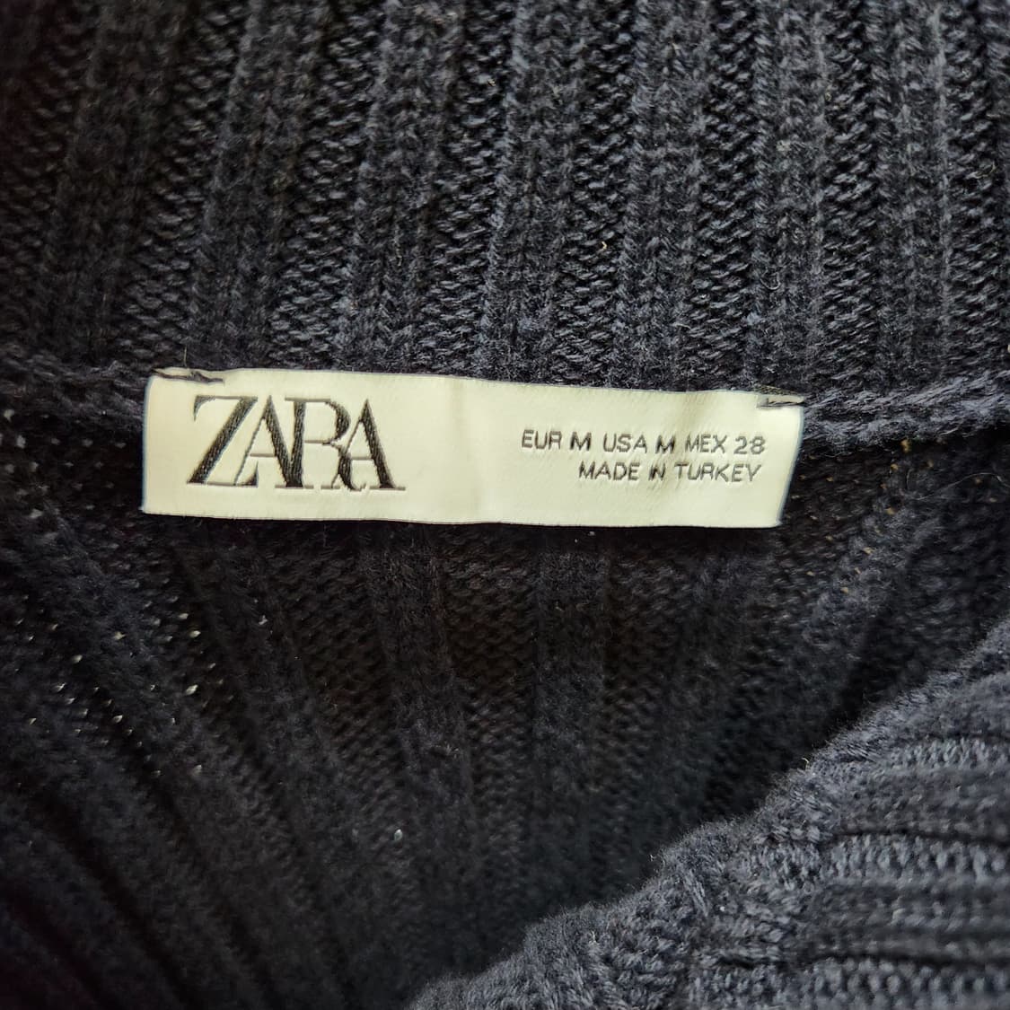 자라 ZARA 사이드지퍼 골지 코튼 반집업 니트 M(L~XL) 남여공용 상품이미지6