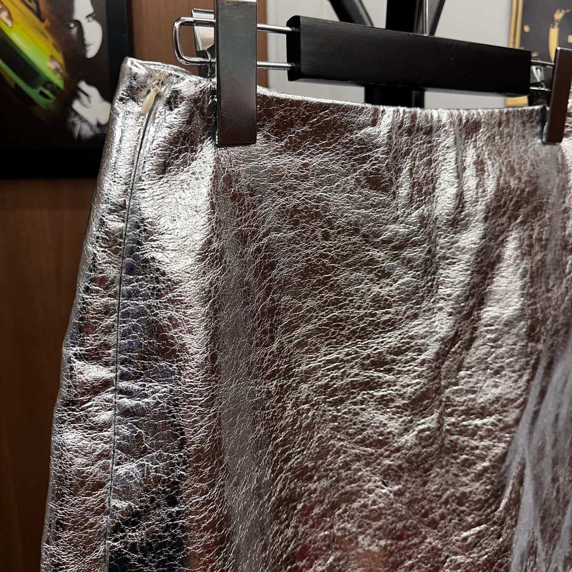 Cyber Silver Basic Mini Skirt 상품이미지3