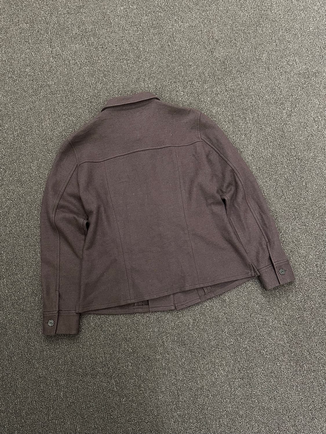 OS)Japanese vintage 여성 브라운 울 셔츠 자켓 상품이미지4