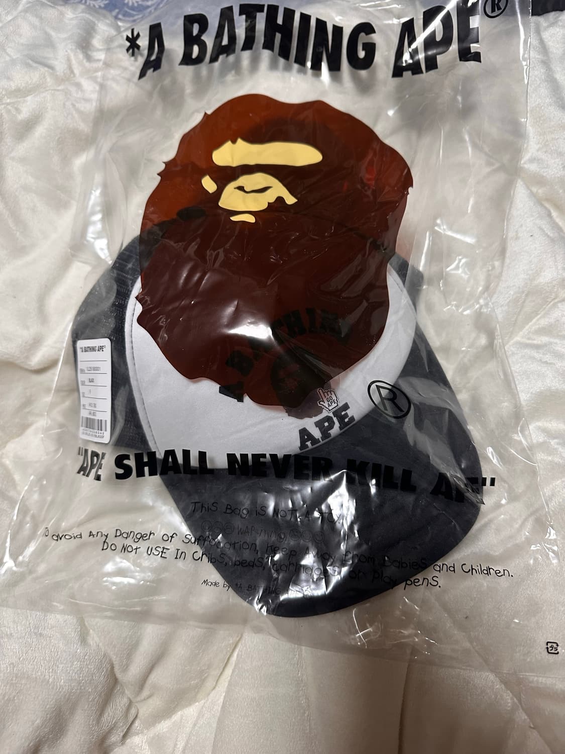 베이프 고 에이프 포인터 컬리지 메쉬 캡 블랙 상품이미지2