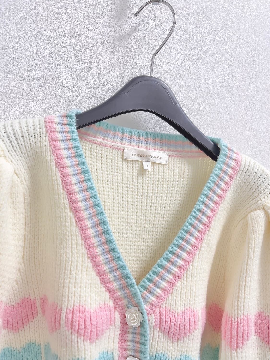 러브 쉑 팬시 크롭 하트 가디건 상품이미지7