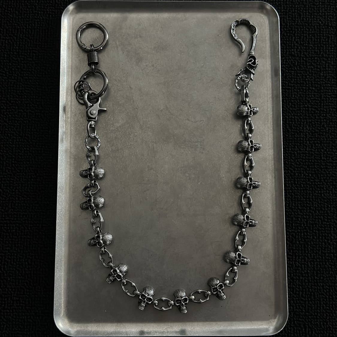 (할인행사) ☠⛓️스컬 월렛팬츠 체인 (실버색상) 상품이미지1