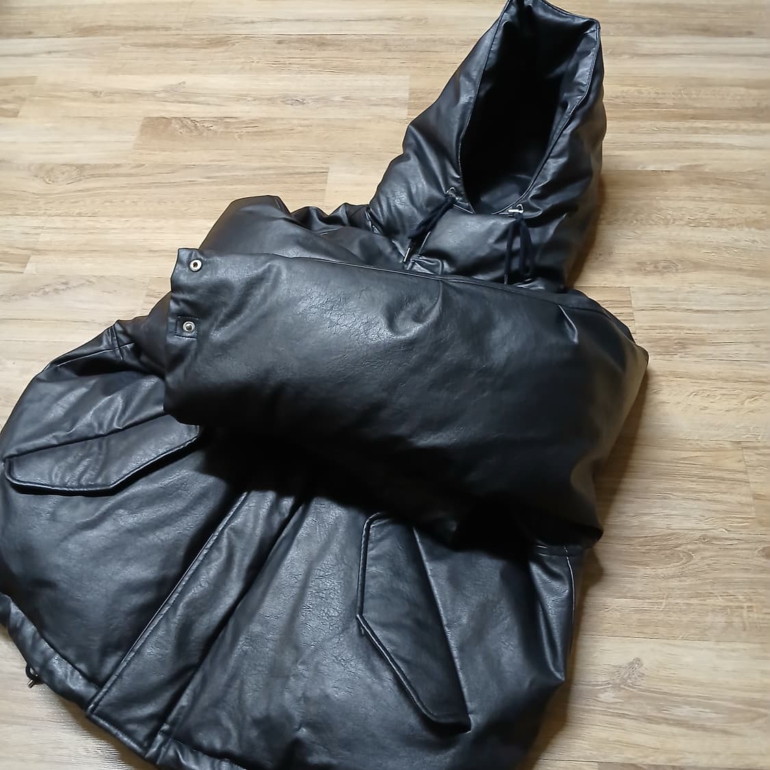 BESlOW 비슬로우 레더 M65 덕다운 패딩 자켓 가죽 상품이미지1