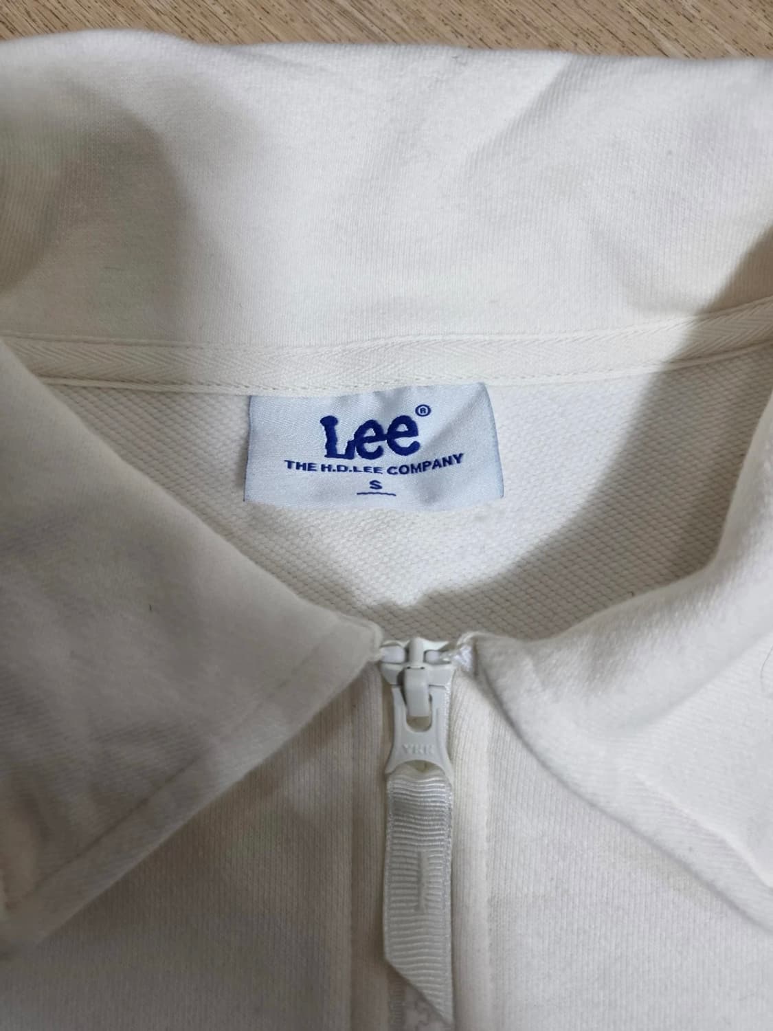 LEE 리 아이보리 카라 맨투맨 S 상품이미지3