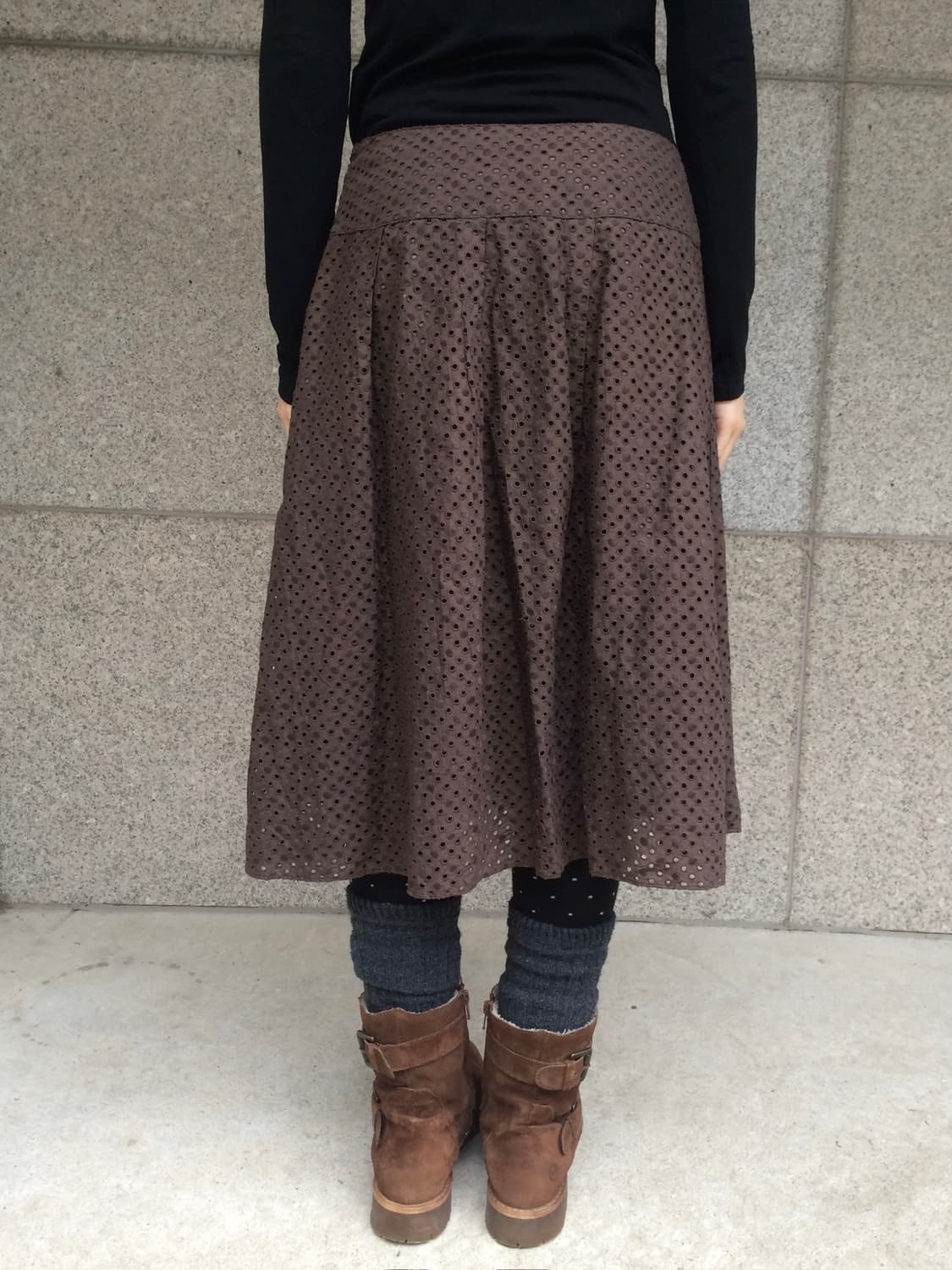 펀칭 도트 플레어 스커트 상품이미지3