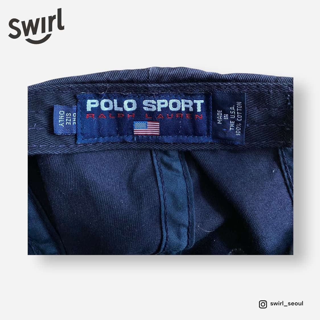 🌊90s USA polo sports navy cap 상품이미지5