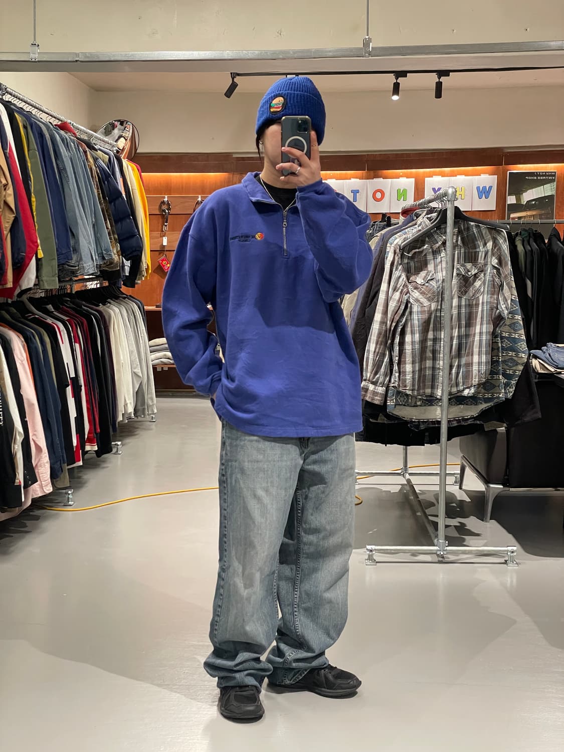 빈티지 반집업 맨투맨 상품이미지3