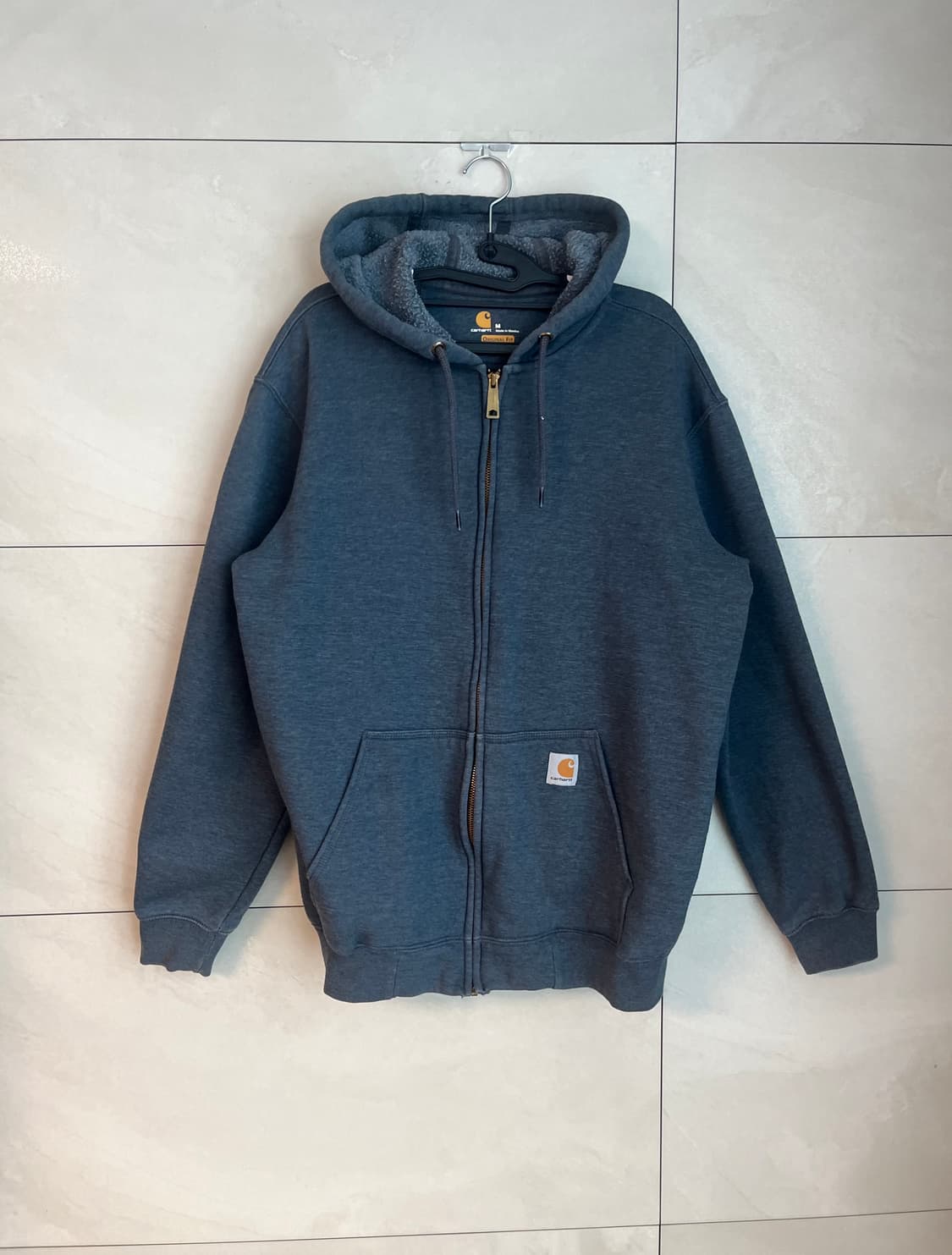 칼하트 오리지널 핏 워시드 네이비 후드집업 [M] 상품이미지1