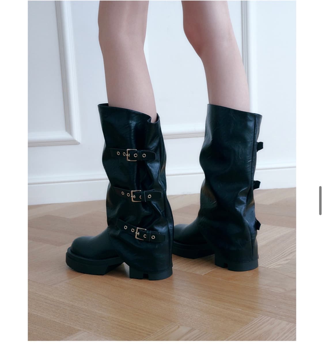 솔트앤초콜릿 던컨 버클 미들부츠 상품이미지4