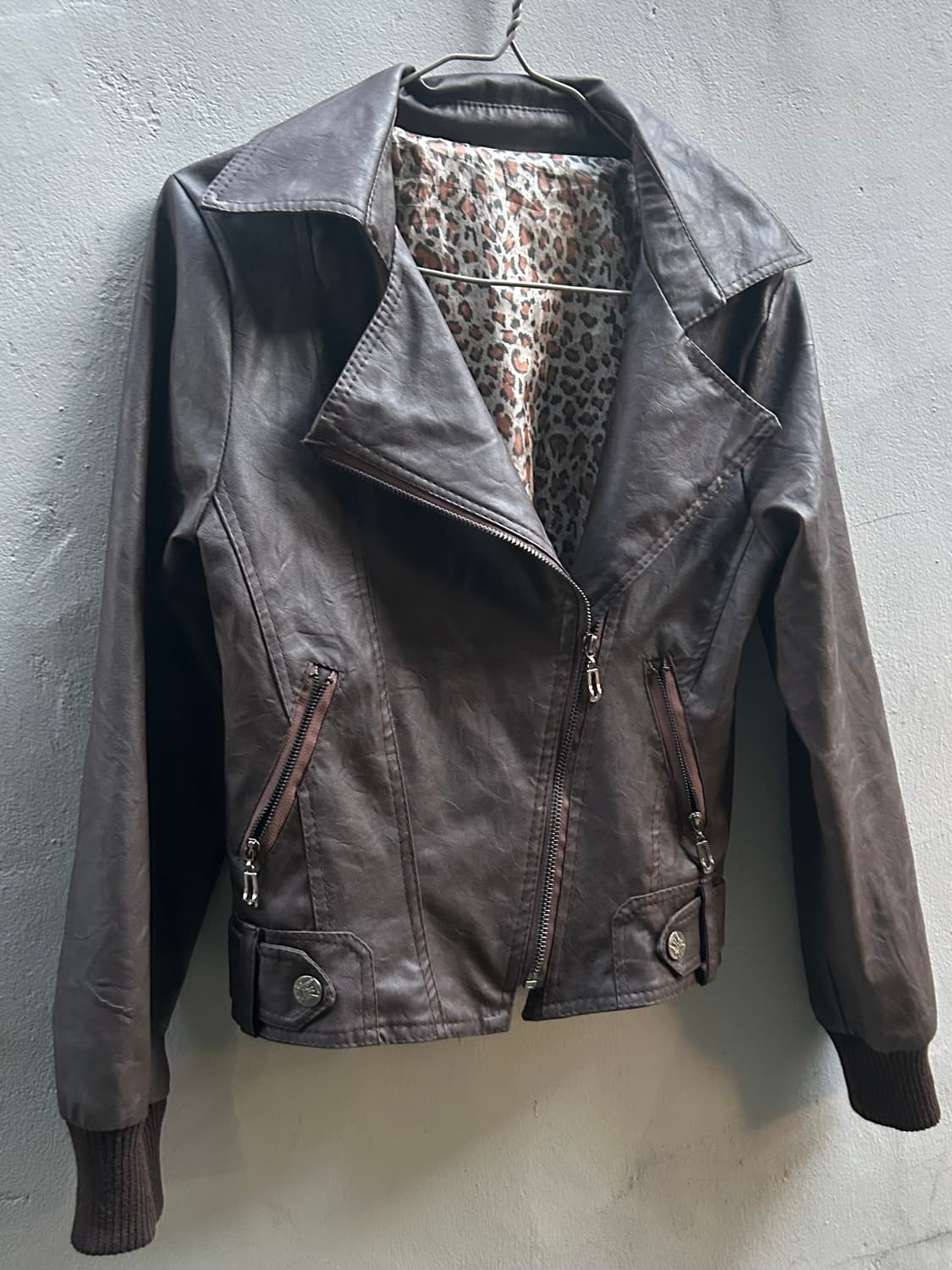 2000s VTG 다크브라운 라이더 가죽자켓 상품이미지1