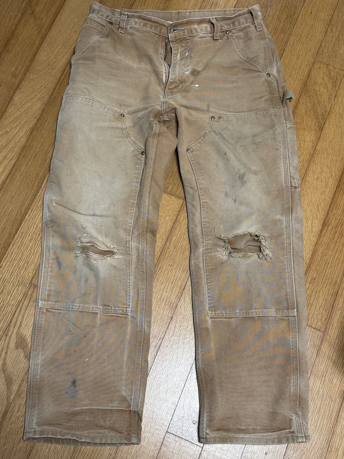 칼하트 더블니 USA 32x30 베이지 팝니다 상품이미지1