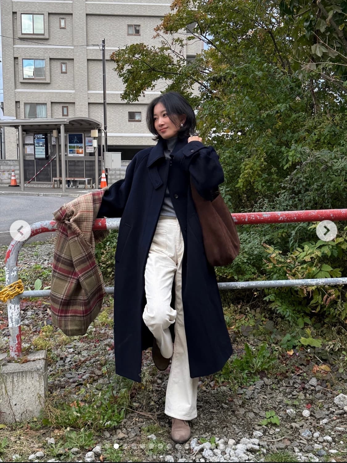 Siyazu 시야쥬 캐시미어 울 코트 네이비 상품이미지5