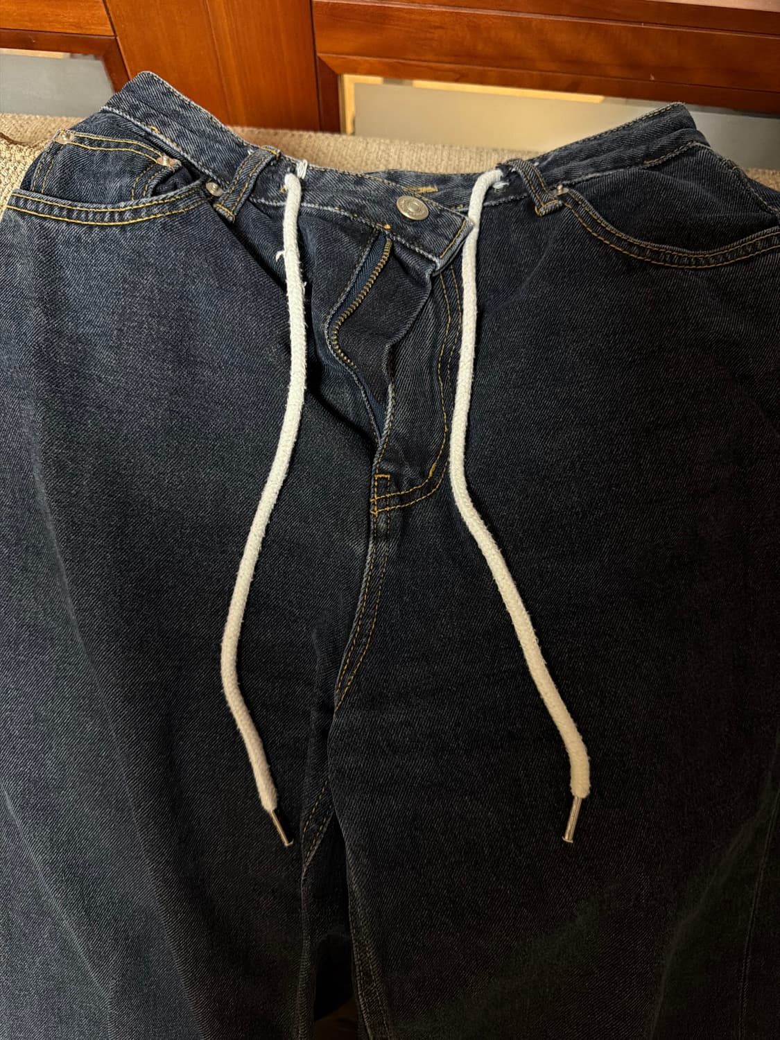 헤더먼트 018 string drape denim (deep blue) 상품이미지3
