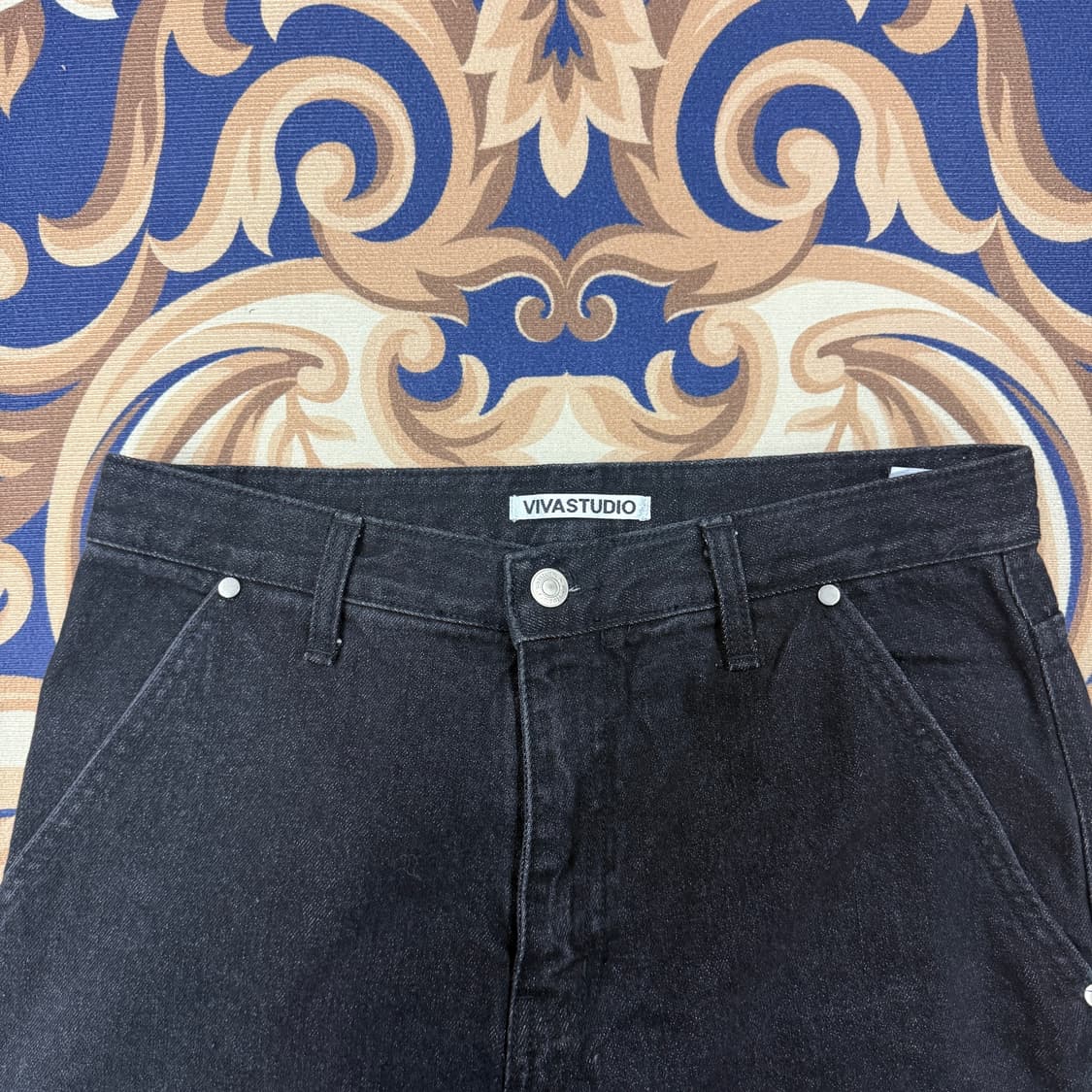 (M)비바스튜디오 VIVASTUDIO 더블니 카펜터 팬츠(블랙) 상품이미지2