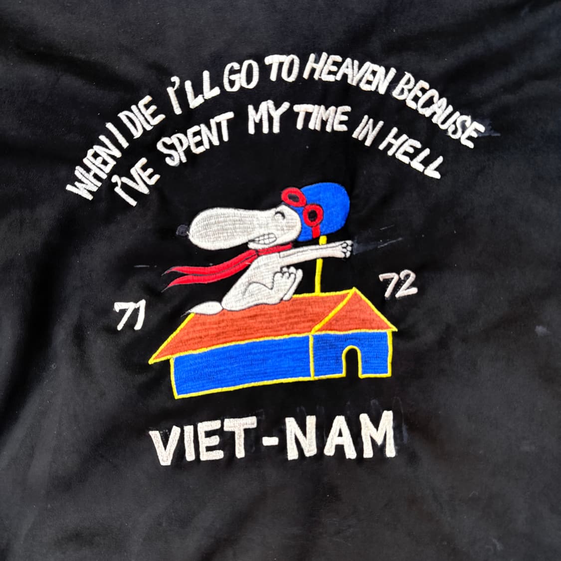 스누피 베트남 전쟁 스웨이드 자켓 상품이미지3