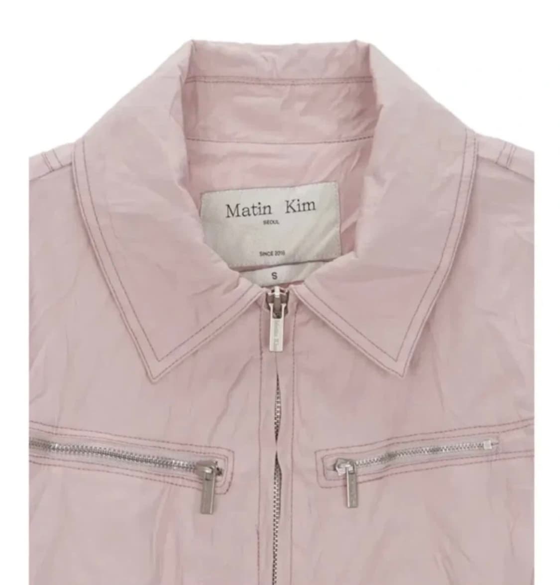 마뗑킴 matain kim 크링클 크롭 점퍼  상품이미지4