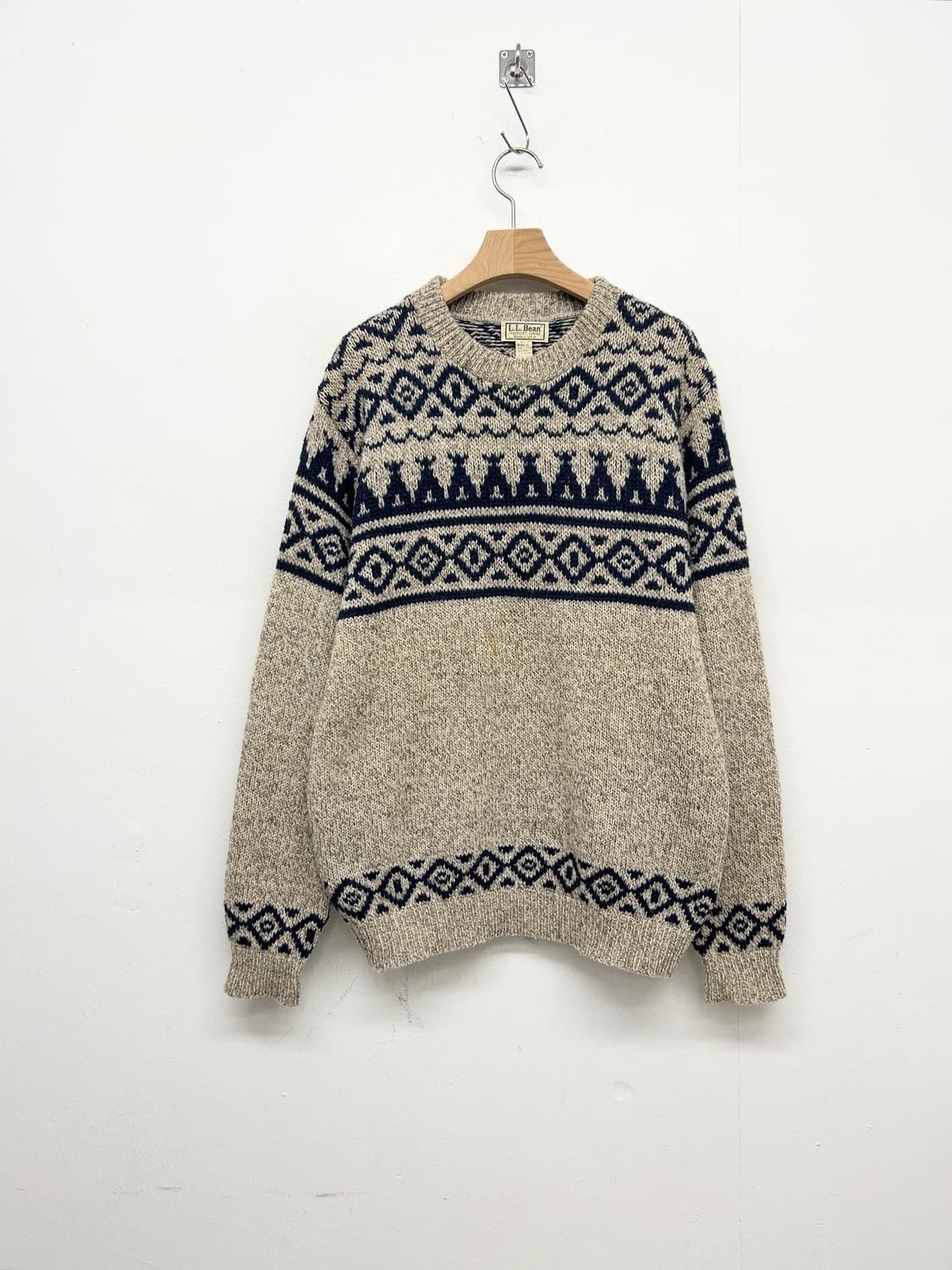 90s L.L.Bean 노르딕 패턴 니트 스웨터(made in usa) 상품이미지1