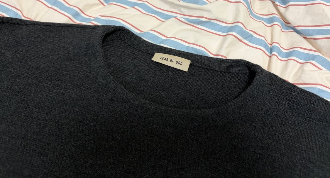 피어오브갓 이터널 v1 3/4 슬리브 메리노울 니트 크루 셔츠 블랙헤더 상품이미지7