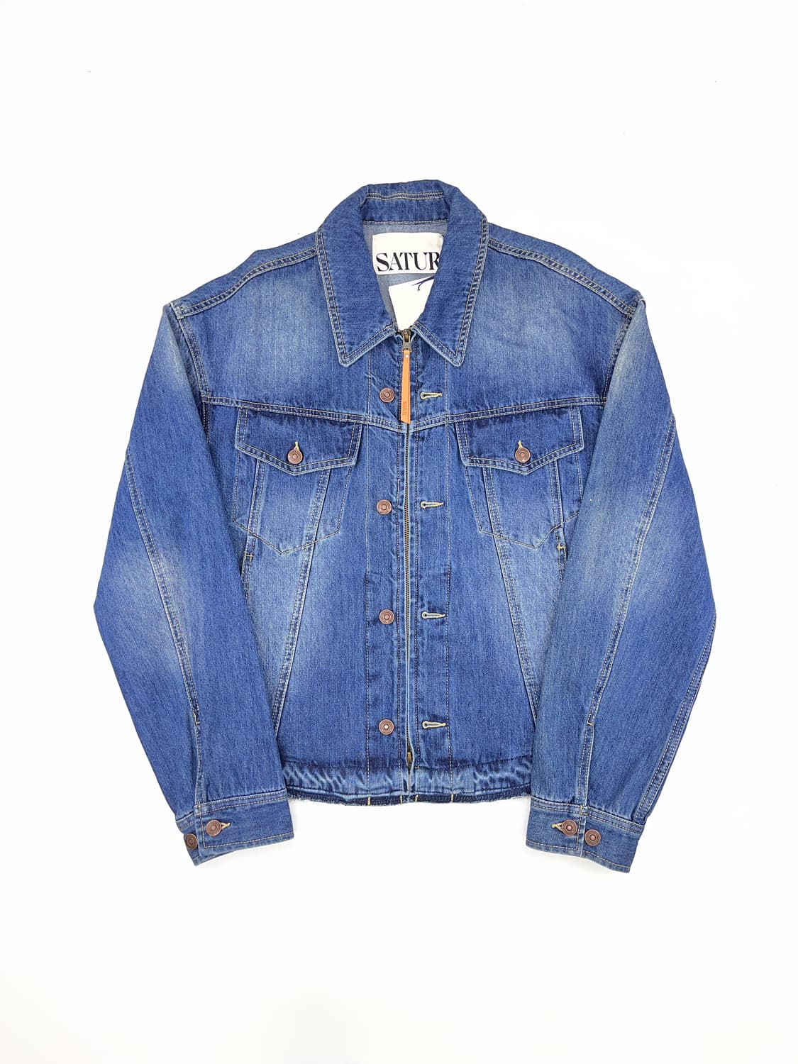 세터 가봉 워시드 데님 트러커 자켓 미디움 블루 상품이미지1