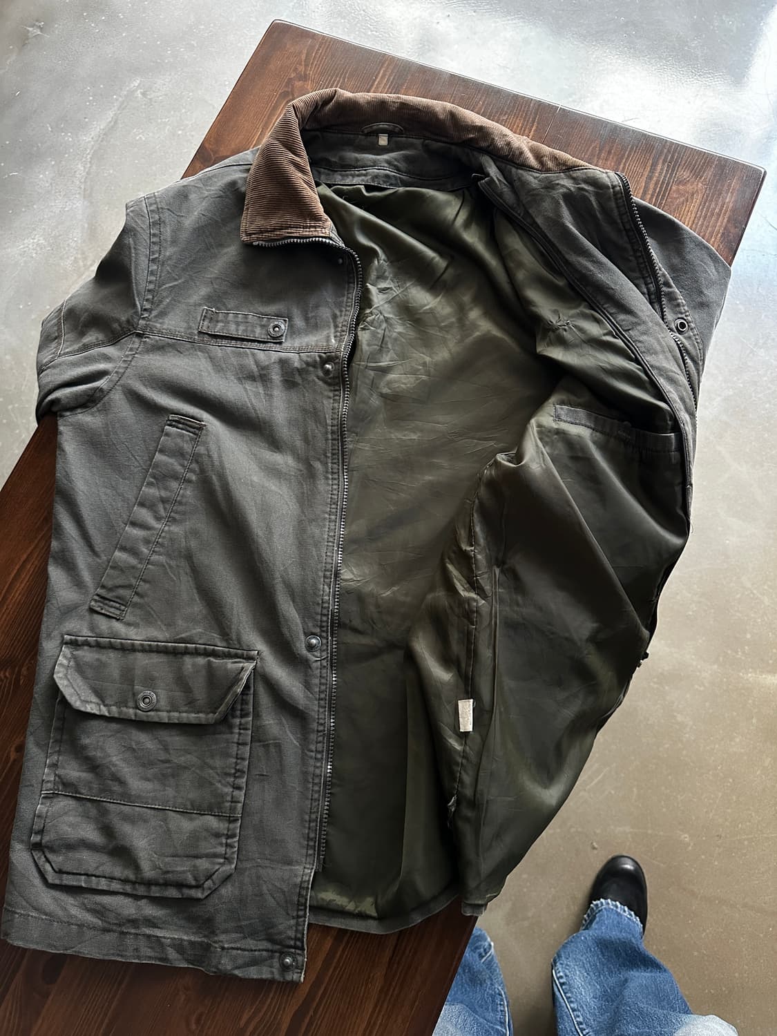 올리브 워싱 캔버스 헌팅 자켓 상품이미지3