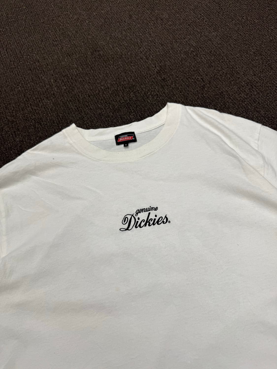 3L)디키즈 빈티지 자수 프린팅 로고 화이트 반팔 상품이미지2