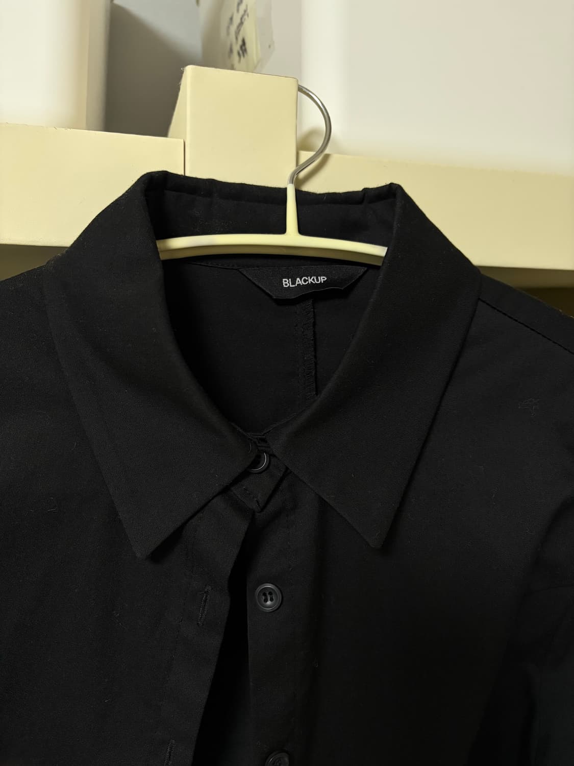 블랙업 샤큰 베이직 셔츠 / 블랙 상품이미지2